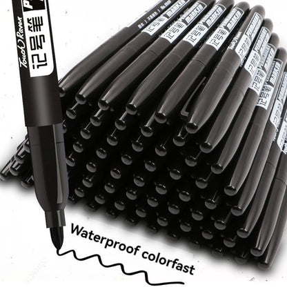 6 Pcs/Set Permanent Art Marker Pen Fine Point Waterproof Ink Thin Nib Crude Nib Black Blue Red Ink 1.5mm Fine Color Marker Pens Beauty World Shop