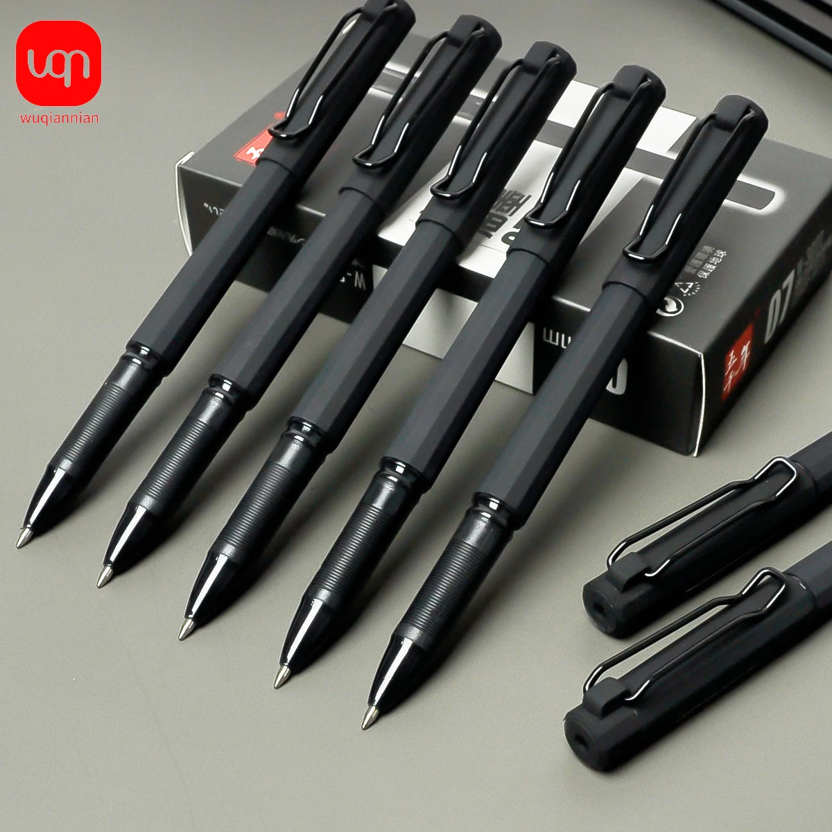 WQN-2/5/10PCS Simple Black Gel Pens, Smooth Writing, Comfortable to Hold, Signature Pens for School and Office Supplies Beauty World Shop