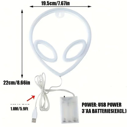 Halloween Bat Spirit LED Neon Wall Decor for Party Gift - Terrifying Atmosphere - USB or Battery Powered THee STORE