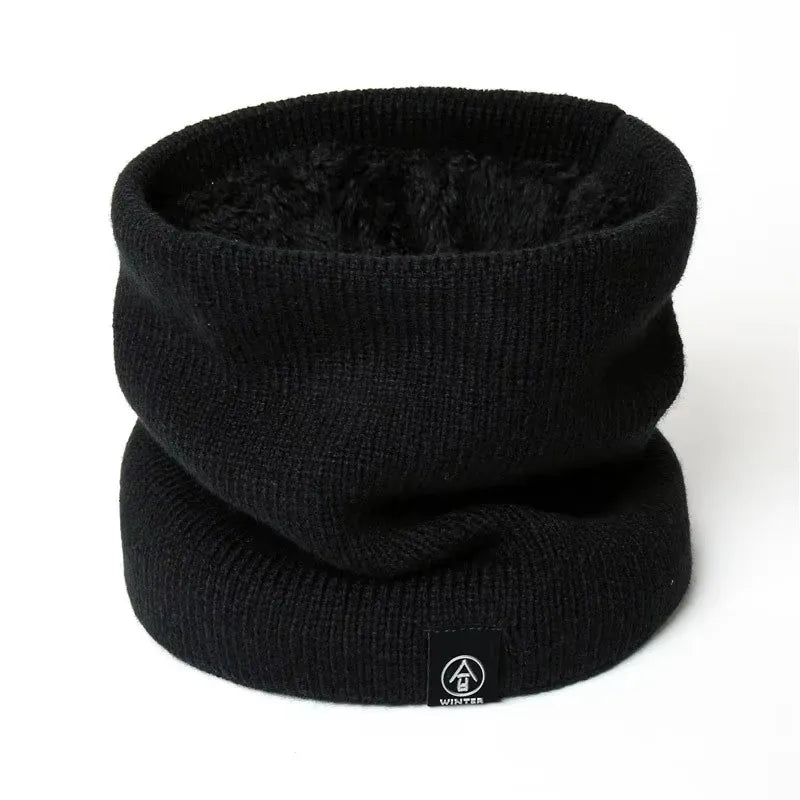 Winter Knitted Scarf Warm Cashmere Like Unisex Neck Warmer for Women Men Solid Color Snood Ring Scarf Fashion Thick Scarf Beauty Fashion
