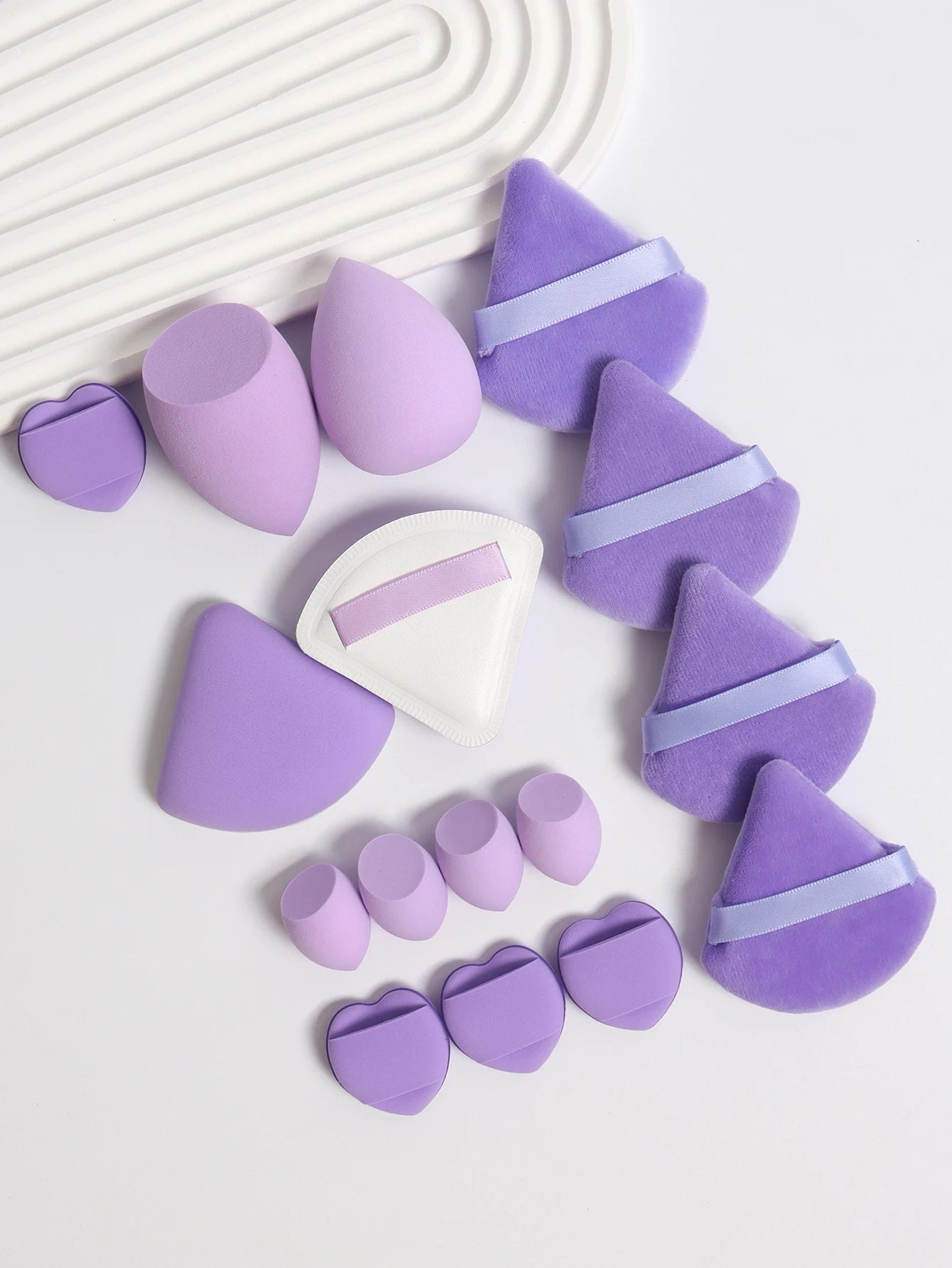 Cat Powder Cotton Candy 16-Piece Set 2 Makeup Eggs & 4 Mini Makeup Eggs & 2 Cotton Candy Powder Puff & 4 Powder Puff & 4 Mini C Beauty World Shop