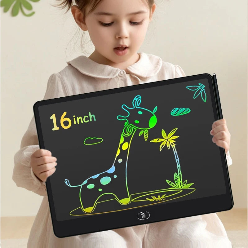 16/13/11 Inch LCD Writing Board Drawing tablet Kids Writing Painting Children Educational Toys for 3 4 5 6 7 8 Years Girls Boys Beauty World Shop