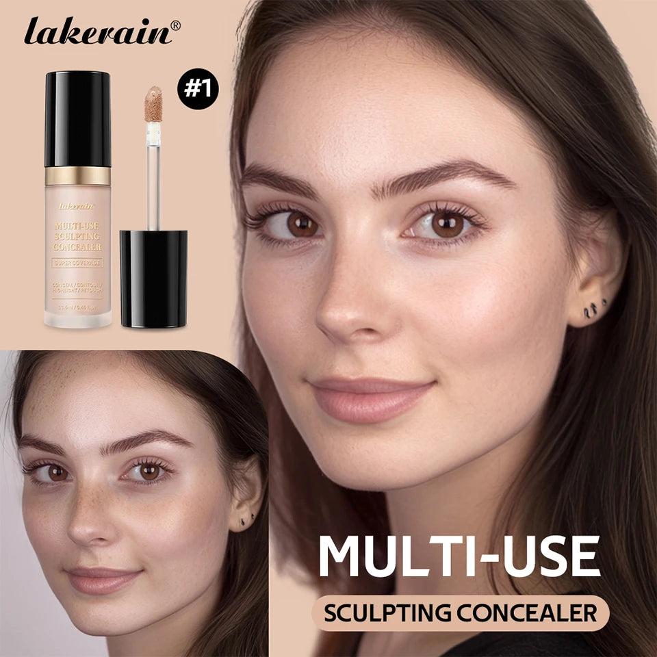 Long-lasting Coverage Concealer Matte Foundation Multi-Use Cream Oil Free Highlight and Retouch Face Makeup Products for Women Beauty World Shop