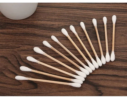 500pcs Double Head Cotton Swab Women Makeup Cotton Buds Tip for Wood Sticks Nose Ears Cleaning Health Care Tools Beauty Fashion