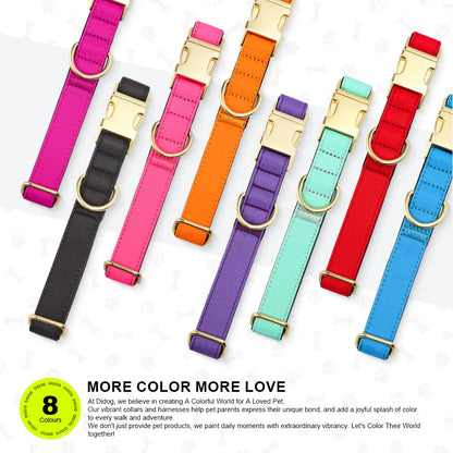 8 Colors Nylon Dog Collar Personalized Dog Collars Colorful Custom Pet ID Collars Necklace Breathable for Small Medium Dogs Pug