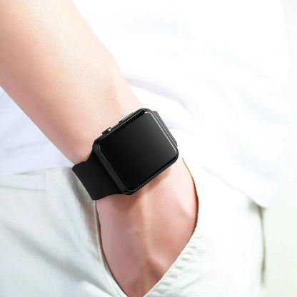Simple Digital Watch for Men Women Fashion Sport LED Electronic Watch Black Silicone Wristband Casual Mens Watch Reloj Hombre Beauty World Shop