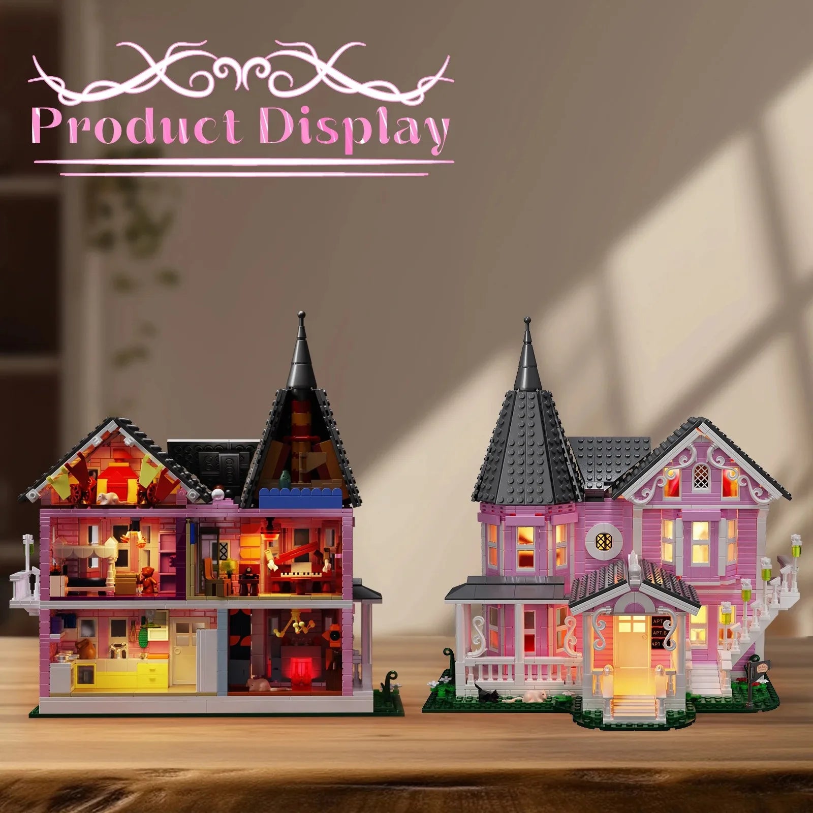 1349 PCS Coralines Building Block Set Pink Palace Model Apartment Ideas Movie Architecture Toy for Boys and Girls Christmas Gift Beauty World Shop