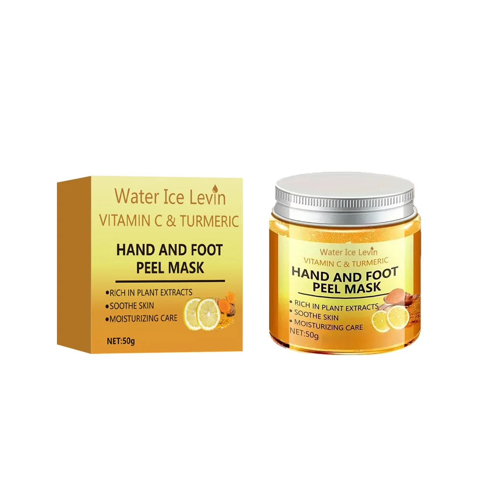 Vitamin c and turmeric hand wax mask for hands and feet, smoothing skin, gently cleansing hand mask, illuminating hand skin Beauty World Shop
