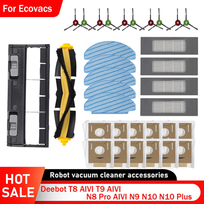 Accessories For ECOVACS Deebot T8 AIVI N8 Pro AIVI N9 N10 N10 Plus Side Brush,Main Brush,  Filter, Dust Bag,Hepa Filter Beauty World Shop