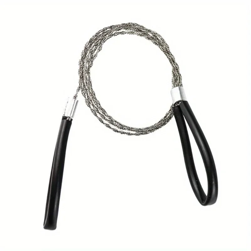 1PC portable stainless steel wire saw with finger handle, Pocket Manual chain saw for outdoor camping hiking survival Beauty World Shop
