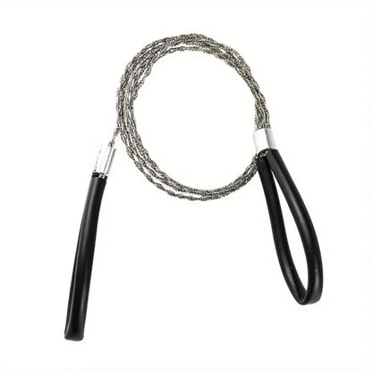 1PC portable stainless steel wire saw with finger handle, Pocket Manual chain saw for outdoor camping hiking survival Beauty World Shop