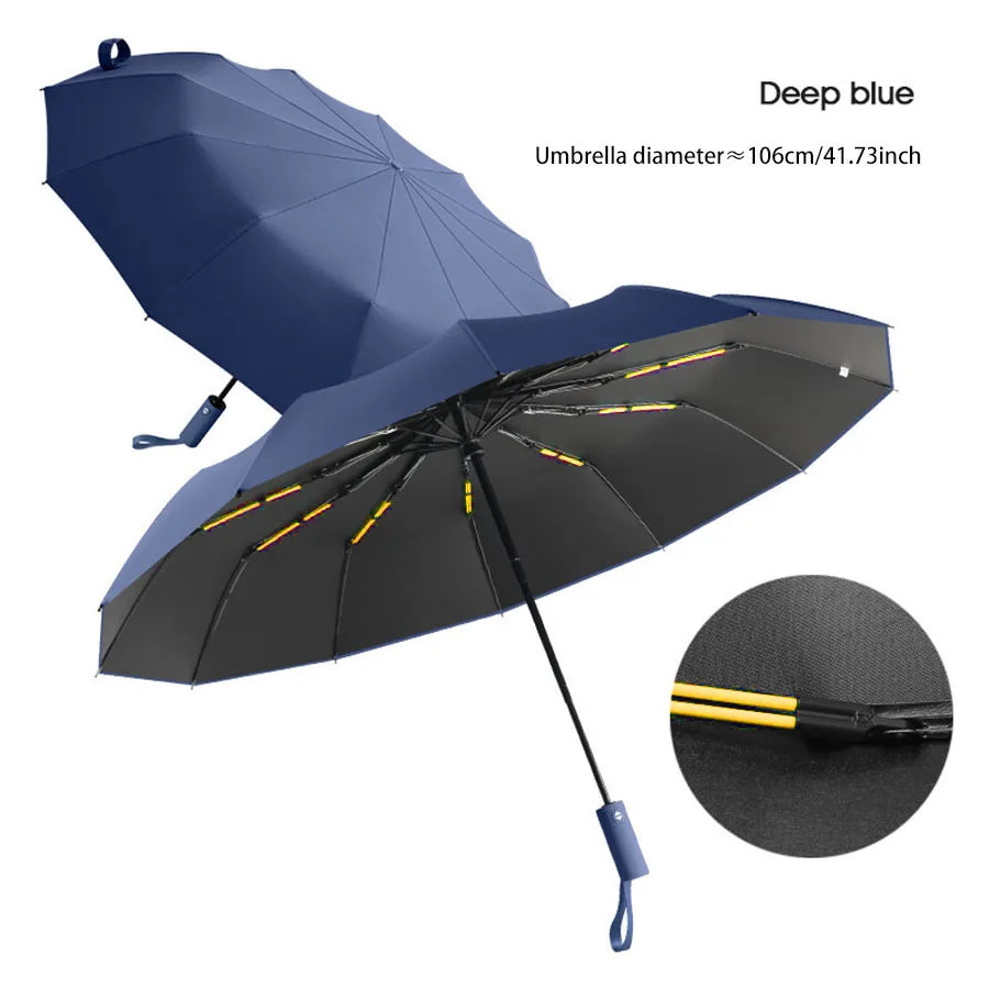 Reinforced 24-Bone Umbrella, Men's Business Strong And Durable Wind-resistant Umbrella, Anti-UV Sunscreen Umbrella Women's Sunny Beauty World Shop