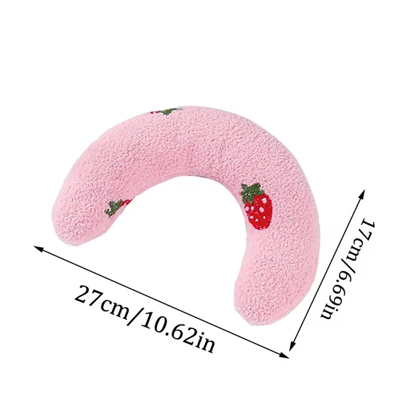 1PC Little Pillow for Cats, Ultra Soft Fluffy Pet Calming Toy Half Donut Cuddler for Joint Relief Sleeping Improve Beauty World Shop