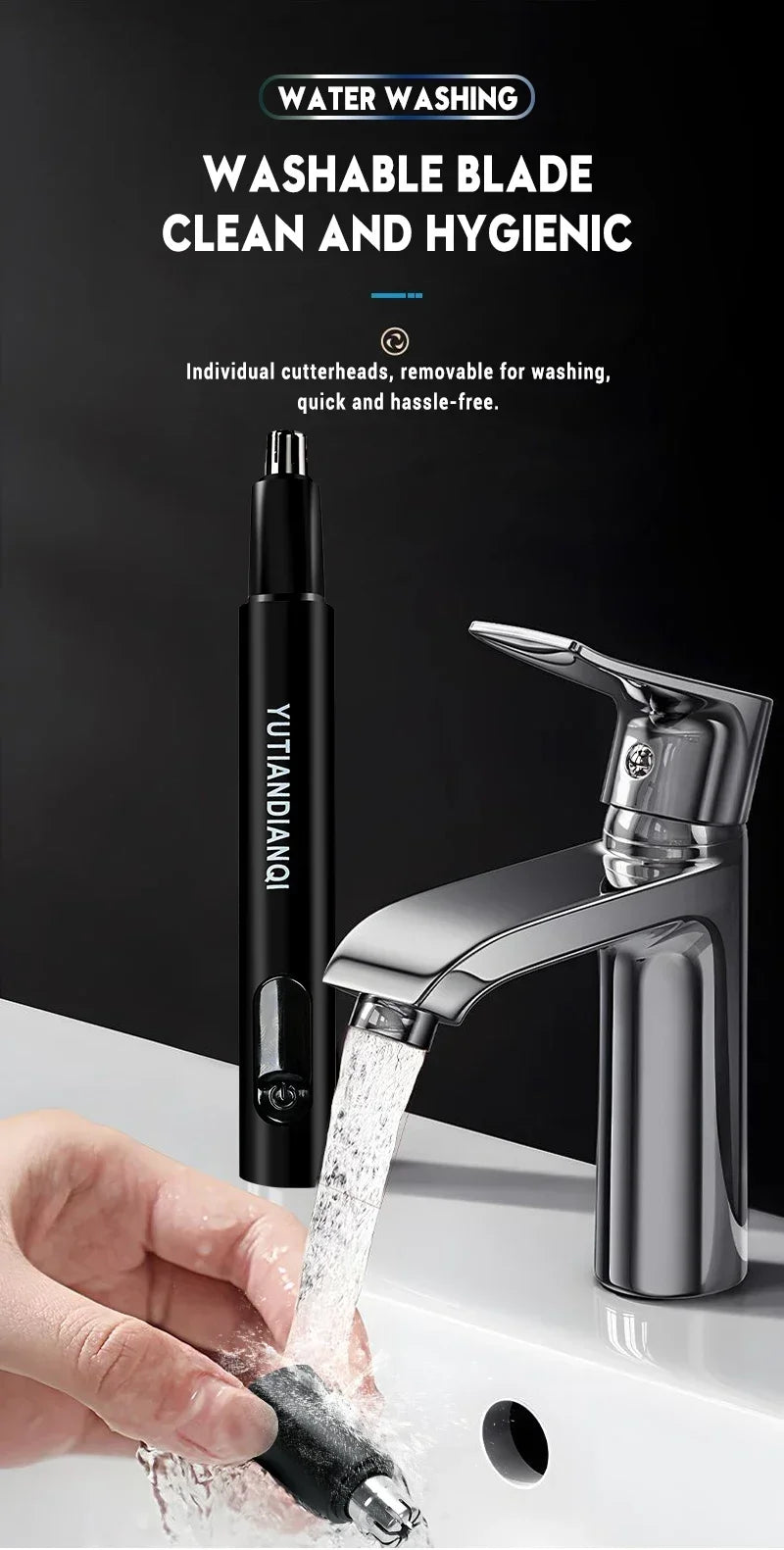 2 In 1 Electric Portable Ear And Nose Hair Trimmer Clipper 2024 Professional Painless Portable Eyebrow For Men Beauty World Shop