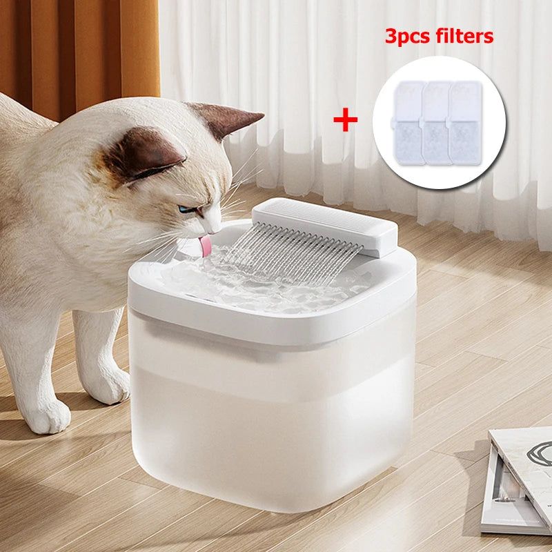 Pet Water Fountain With 3pcs Filter chips Auto circulation 3L large capacity Ideal for cats & dogs Replacement Filter for sale