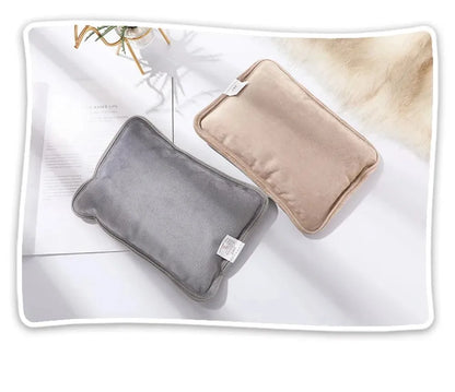 Rechargeable Hot Water Bottle Cute Electric Hand Warmer EU Plug Reusable Hot Compress Bag Heating Pad Hand Pocket Warmer Beauty World Shop