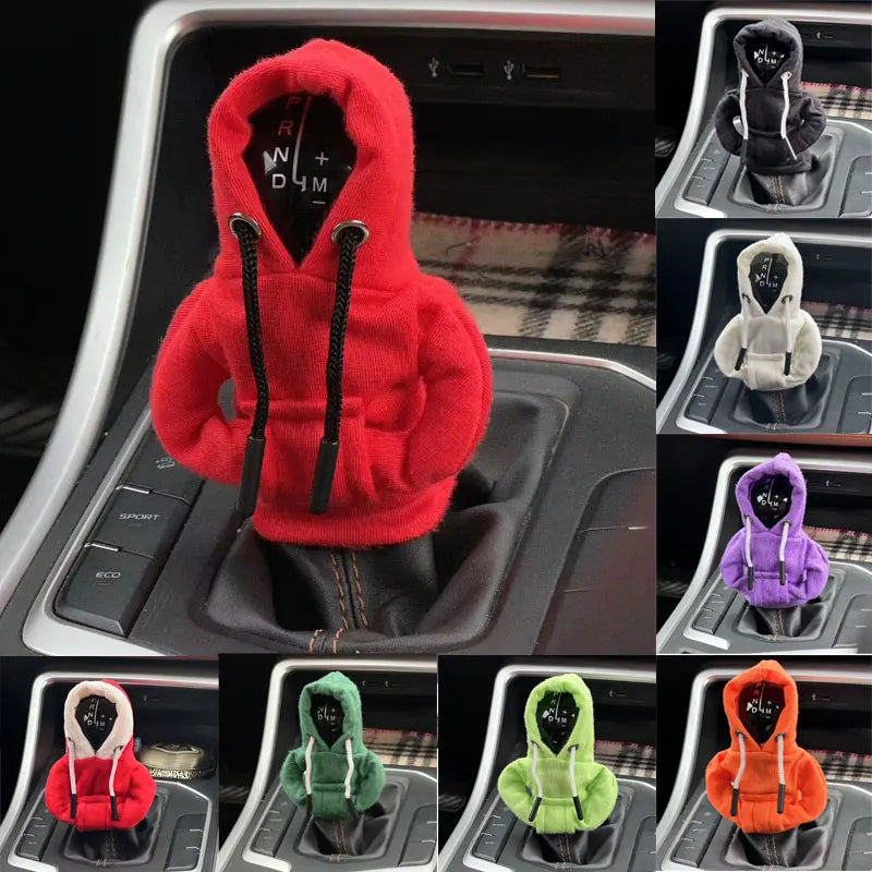 Gear Shift Mini Hoodie Cover Shift Cover Gear Handle Decoration Fits Manual Automatic Universal Car Shift Lever Interior Decor Beauty World Shop