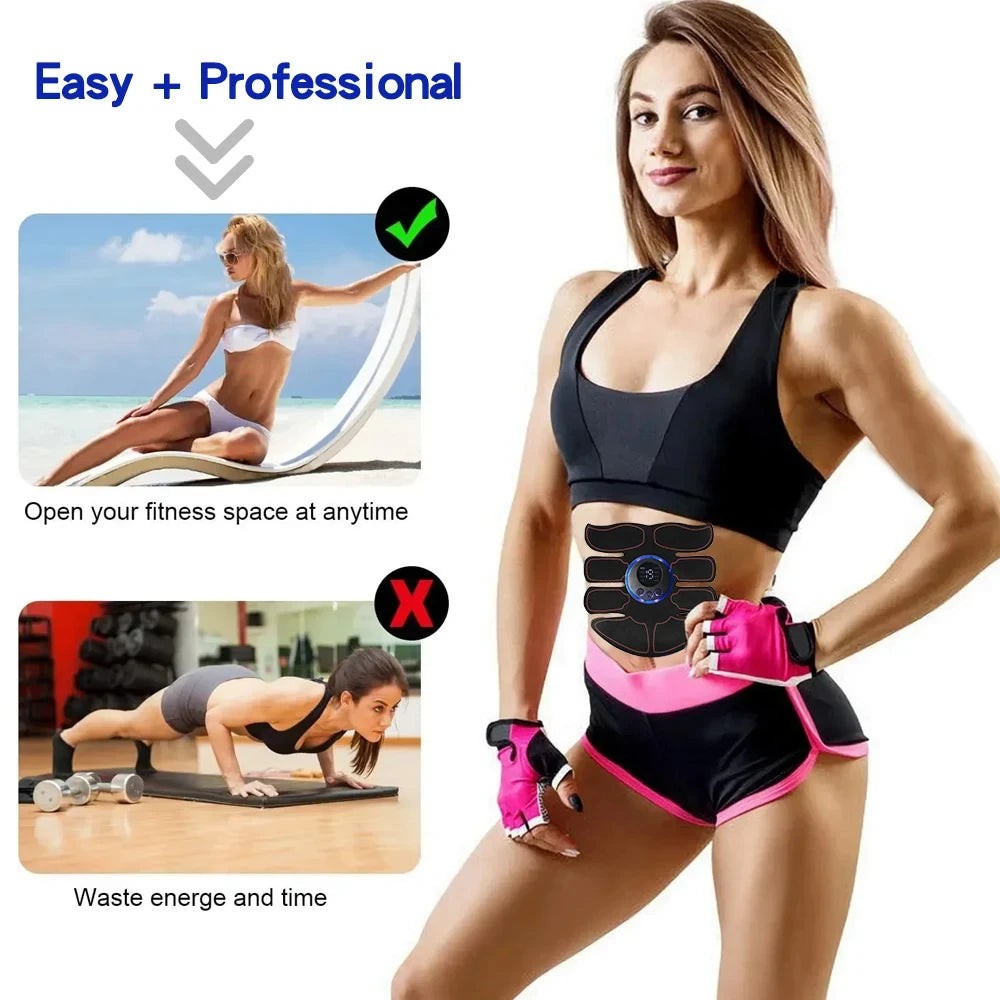 ABS Stimulator EMS Muscle Stimulator Muscle Toner Fitness Weight Loss Massager Abdominal Training Slimming Patch Beauty World Shop