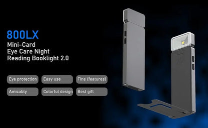 LED Rechargeable Clip-On Book Light 3 Colors 5 Brightness Bed Reading Night Light  Eye-Protection Bookmark Lamp Mini Book Lamp Beauty World Shop