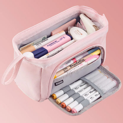 Large Capacity Pencil Case Cute Student Pencil Cases Big Pen Bag Case Storage Box Boy Girl Kid Office School Stationery Supplies Beauty World Shop