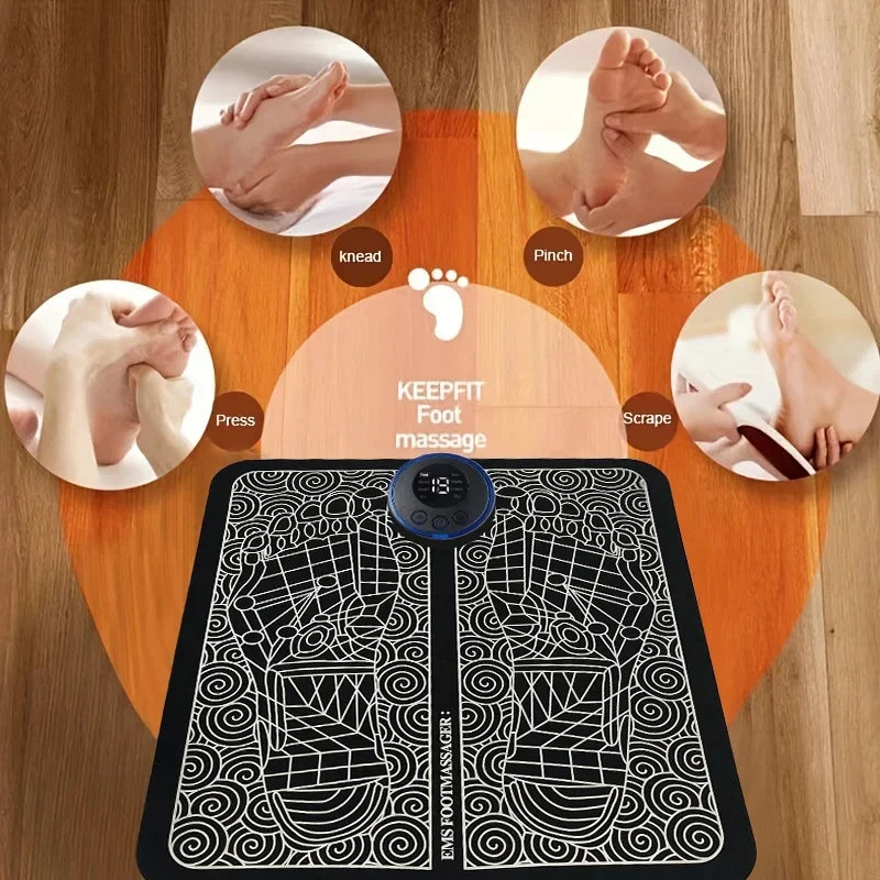 Electric Foot Massager Pad Muscle Massage Relaxation Trainer For Massage Fitness Outdoor Sport Home Family Relax Beauty World Shop