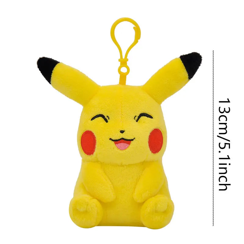 Anime Pokemon Pikachu Mew Psyduck Squirtle Bulbasaur Kawaii Stuffed Plush Toys School Bag Backpack Pendant Doll Keychain Gift Beauty World Shop