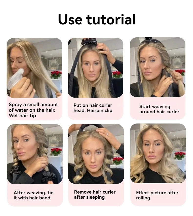 DIY Heatless Curling Stick Headband Set With Hairpin Lazy Curler Foam Sponge Curling Stick No Heat Hair Curler 21,163 Reviews 4 Beauty Fashion