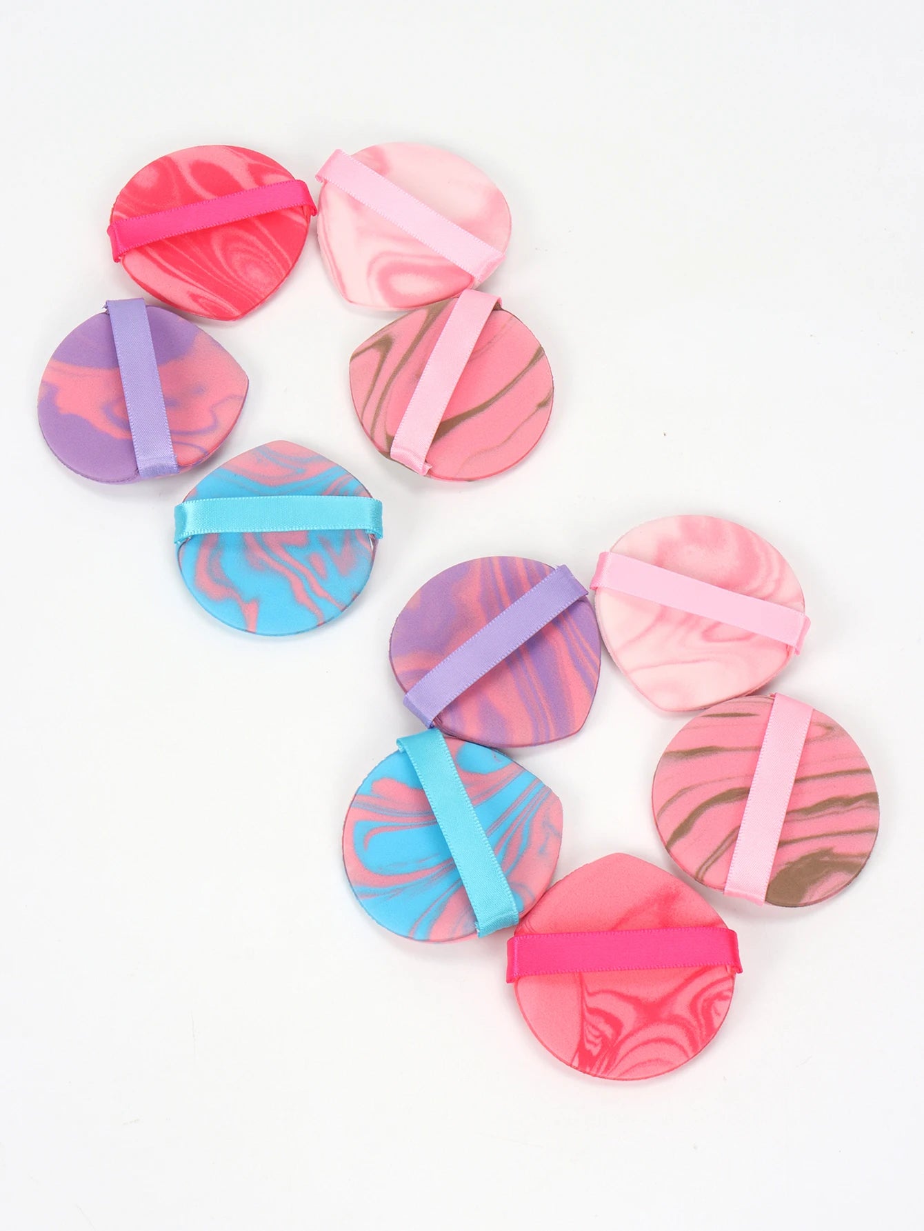 Air Cushion Powder Puff 10-20-30-50 Bags Random Colors and Shapes. Contains Air Cushion Powder Puff, Latex-Free Sponge Mix and Beauty World Shop