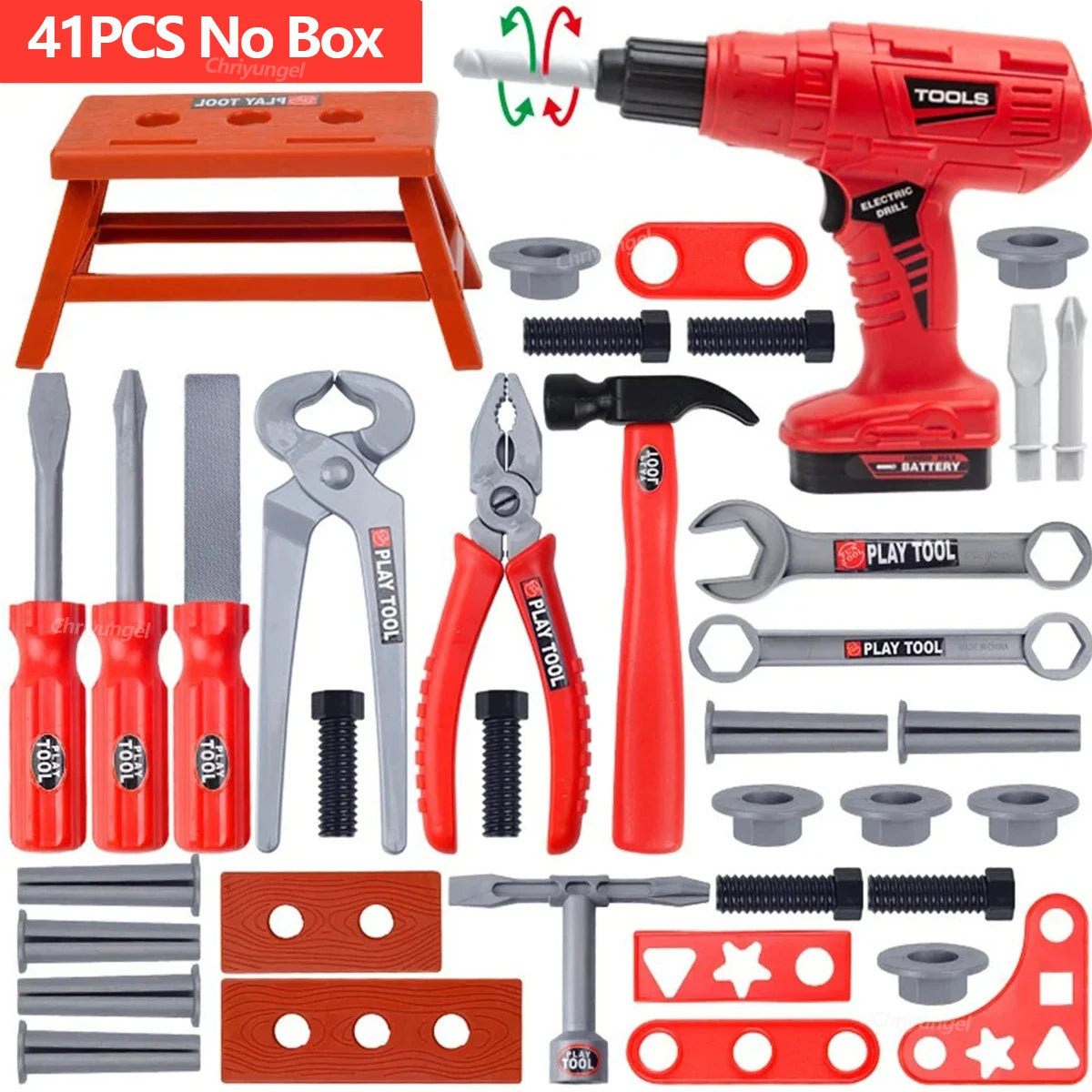 Kids Pretend Tools Kit 38/41/42 PCS Role Play Repair Construction Tool Kit Educational Learning Toys for ToddlersBoys Girls Gift Beauty Fashion