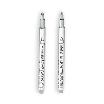 2/1Pc Brush Metallic Marker Pens Gold Silver Color Permanent Art Marker For Manga Crafts Scrapbooking School Stationery Supplies Beauty World Shop