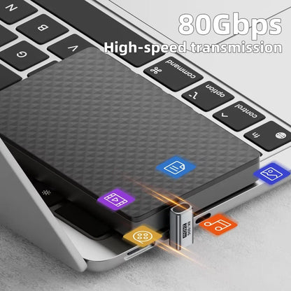 USB4.0 PD240W 8K60Hz Charger Connector for  80Gbps High Speed USB C OTG U-Shape Straight Angle dapter For Macbook iphnoe15/16