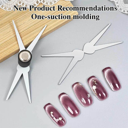 Double-head French Nail Art Magnet Set Cat Eye Magnetic Rod Combination Nail Art DIY V-Shaped Effect Gel Nail Polish Magnet Beauty Trend Shop