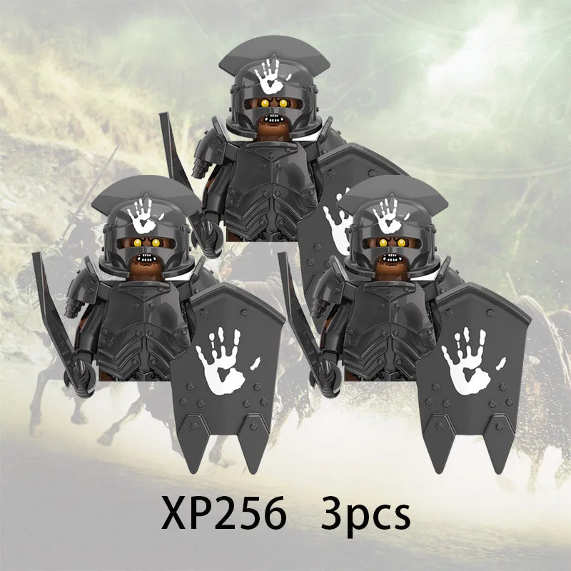 3pcs Lord Rings Elves Orcs Army Dwarf Rohan Mini Action Toy Figures Building Blocks Assembly Toys for Kids Birthday Gift Beauty World Shop