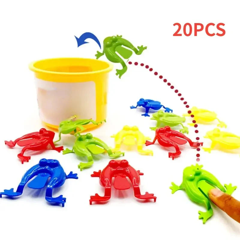 20pcs Bouncing Frog Nostalgic Toys For Children Kindergarten Educational Toy Jumping Frog Toy Christmas Gift Beauty Fashion