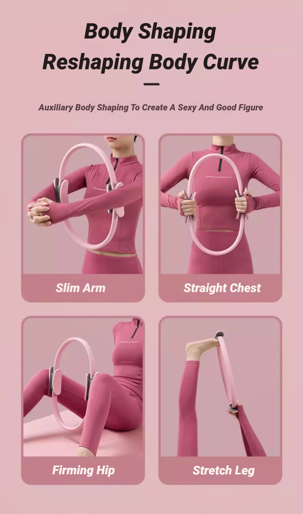 Yoga Fitness Ring Circle Pilates Women Girl Exercise Home Resistance Elasticity Workout Pelvic Floor Muscle Postpartum Training Beauty World Shop
