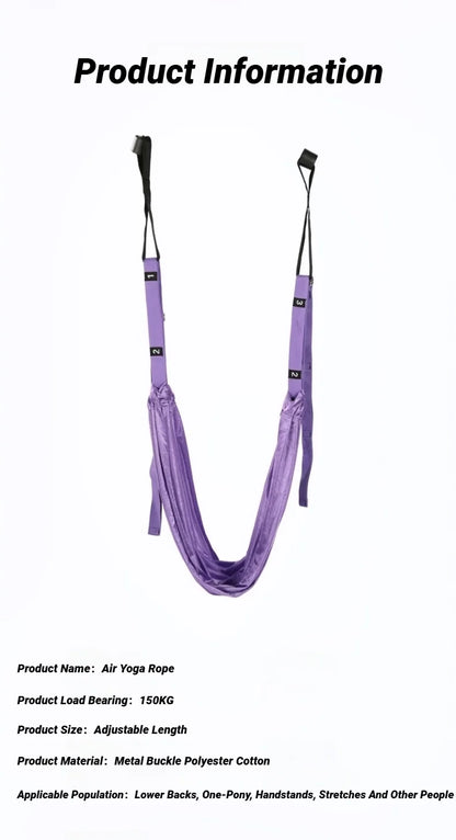 Adjustable Aerial Yoga Strap Pull Rope Women Hammock Stretch Leg Splits Trainer Female Gym Belt Swing Stretching Fitness Beauty World Shop