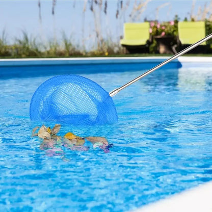 2023 New Telescopic Swimming Pool Net Rake Clear Cleaner Scoop Leaf Stainless Steel Skimmer Mesh Frame Kids Outdoor Fish Nett Beauty World Shop