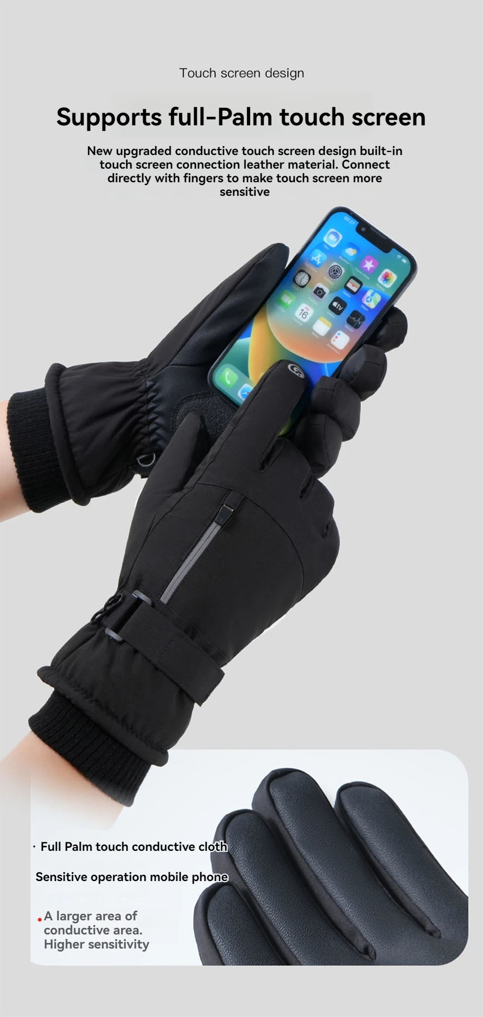 GTUBIKE Waterproof Men’s Women’s Winter Cycling Gloves Thermal Touchscreen Ski Gloves for Running Outdoor Sports Gloves Beauty World Shop