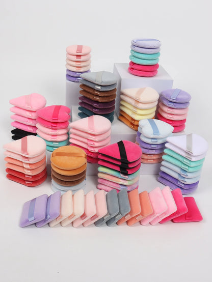 5-10-20-30-50-100 random cotton powder puff bags. Random colors and shapes. Made of ultra-soft velvet, specially designed for sh Beauty World Shop