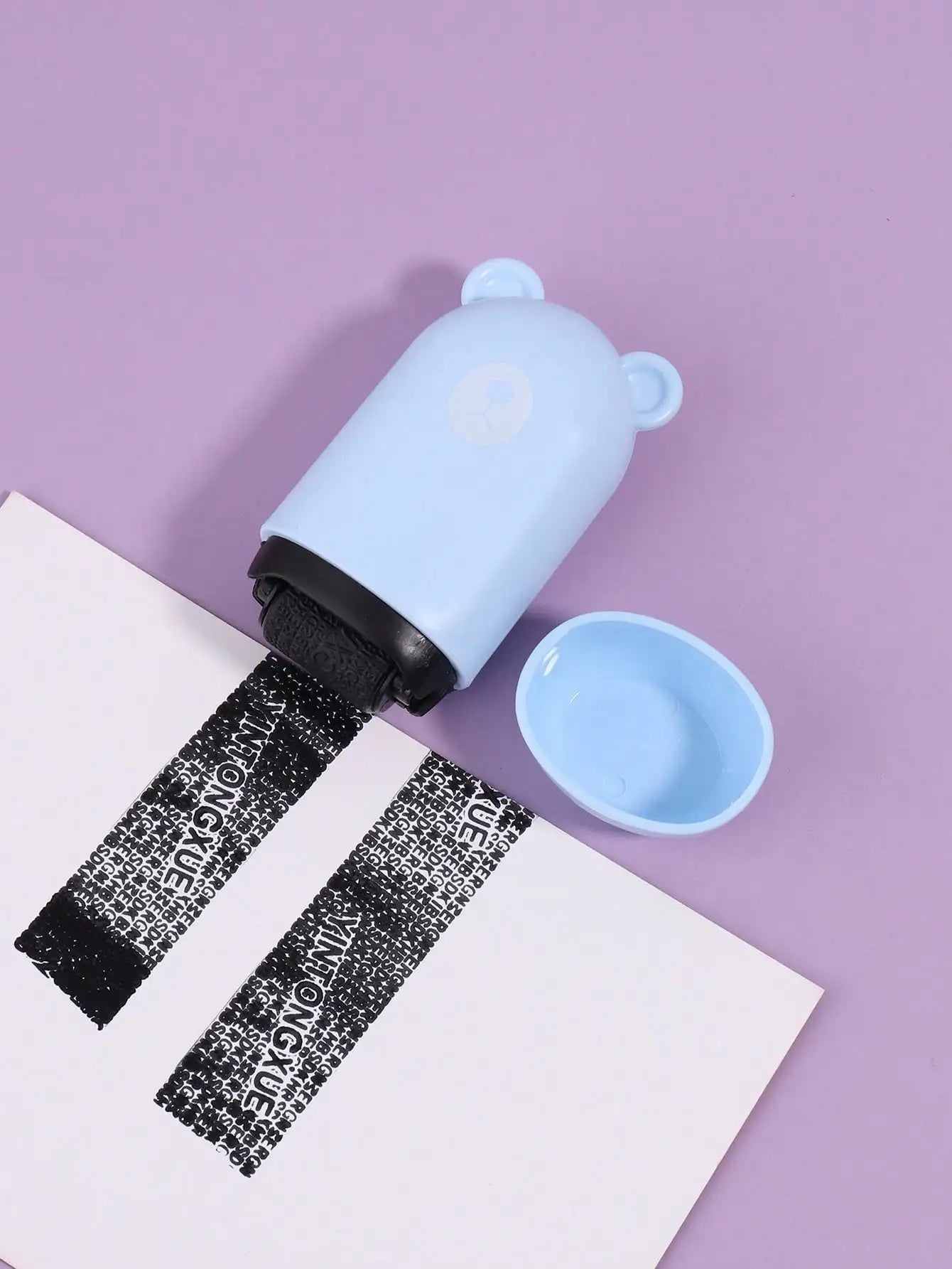 1 Cute Bear Shaped Roller Stamp, Study Notebook Typos Cover Graffiti Fashion Stamp, Personal Privacy Graffiti Daily Necessities Beauty World Shop