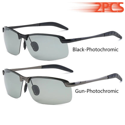 Men Photochromic Polarized Sunglasses Driving Fishing Chameleon Glasses Change Color Sun Glasses Day Night Vision UV400 Eyewear Beauty World Shop