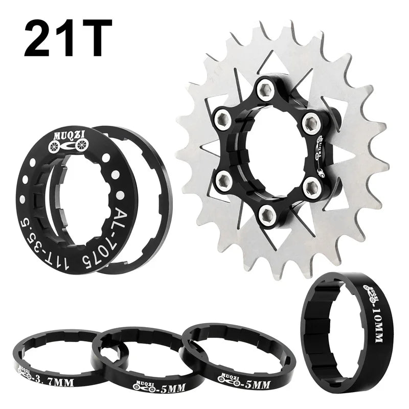 MUQZI Single Speed Cassette Cog 12T 13T 14T 15T 16T 17T 18T 19T 20T 21T 22T Bike Cassette Conversion Kit Beauty World Shop