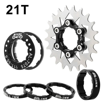 MUQZI Single Speed Cassette Cog 12T 13T 14T 15T 16T 17T 18T 19T 20T 21T 22T Bike Cassette Conversion Kit Beauty World Shop