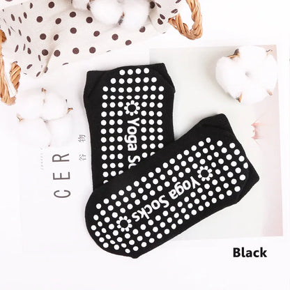 1Pair Non Slip Yoga Pilates Socks Gym Fitness Dance Barre Woman Socks Full Toe Ankle Fall Prevention Sports Grip Socks Beauty World Shop