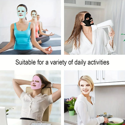 Silicone mask cover, ear-mounted fixed mask to moisturize and absorb essence, reusable facial care tool Beauty World Shop