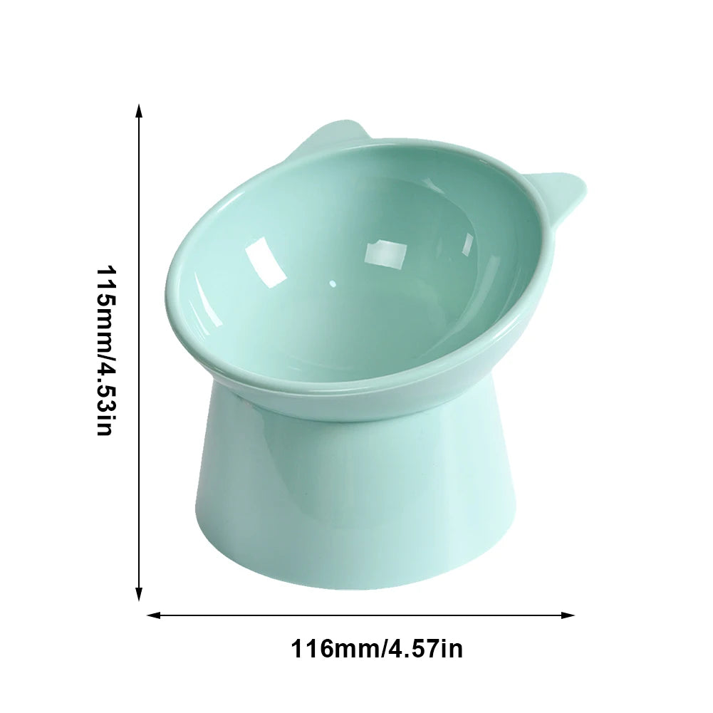 Tilted Cat Food Bowl Elevated Cat Bowl Ergonomic Cat Food Dish Anti Vomiting Plastic Feeding Bowl Non Slip for Flat- Faced Cats Beauty World Shop