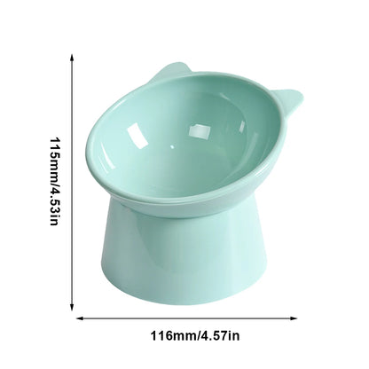 Tilted Cat Food Bowl Elevated Cat Bowl Ergonomic Cat Food Dish Anti Vomiting Plastic Feeding Bowl Non Slip for Flat- Faced Cats Beauty World Shop