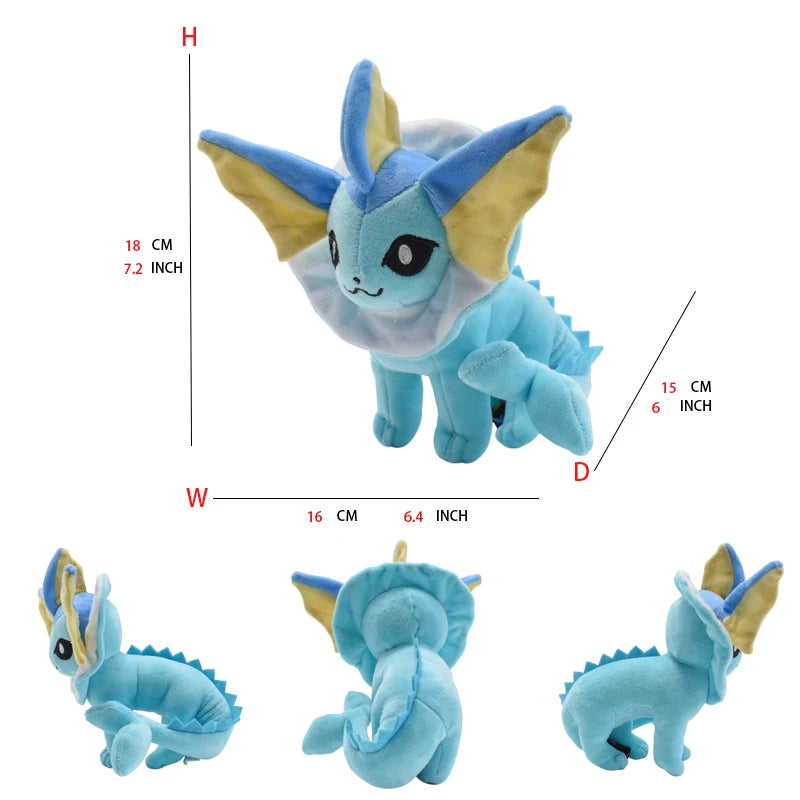 Eevee Evolution Sylveon Flareon Jolteon Umbreon Vaporeon Pikachu Stuffed Animal Soft Dolls Kids Baby Gift Beauty World Shop