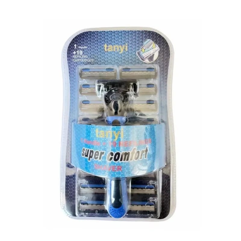 Shaver Brand New Design Men Razor Shaving Three Layer Shaver Reusable Razor Imported Blade Multi Tool Head Replace Beauty Fashion