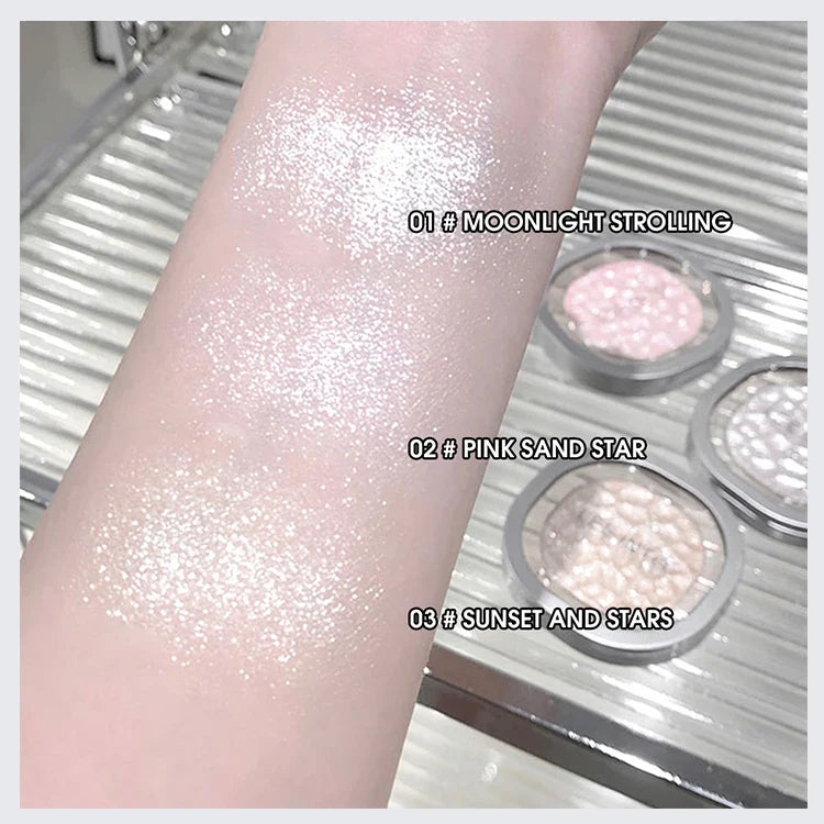 LEEINTO color-glowing high-gloss powder pearlescent powder brightens up the make-up eye shadow disc Beauty Trend Shop